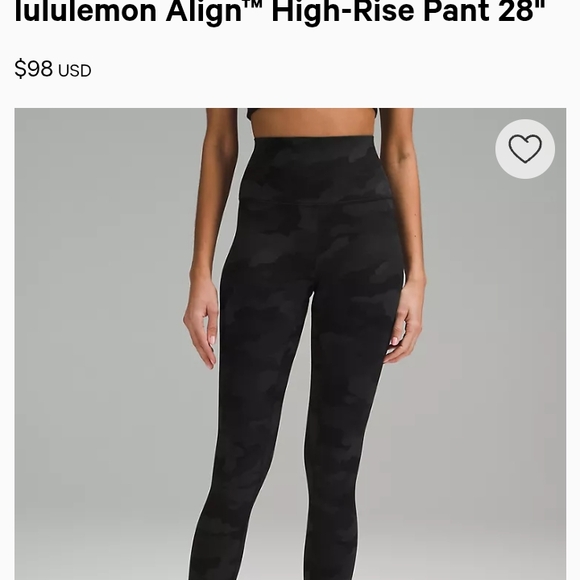 lululemon Align HR Pant 28  Black Leggings - Picture 1 of 6